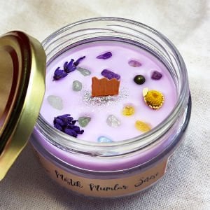 Zenginlik Bolluk Bereket Soya Mumu Doğal Taşlı 300 gr