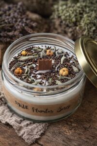 Aromaterapi Arınma Mumu Adaçayı Üzerlik Tohumu 300 gr