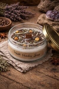 Aromaterapi Arınma Mumu Adaçayı Üzerlik Tohumu 300 gr