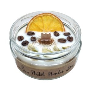 Aromaterapi Mum Portakal ve Kahveli Tarçın kokulu