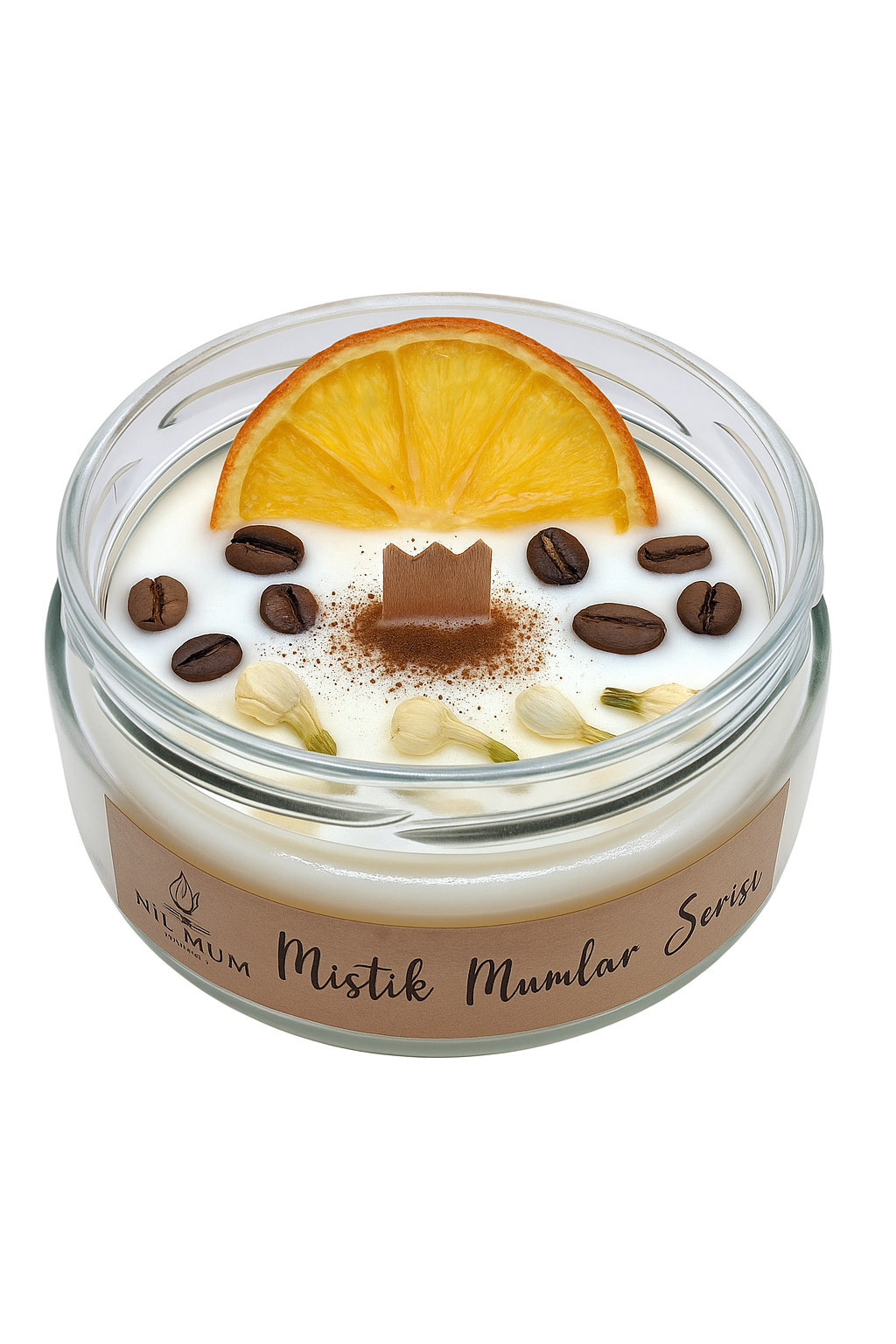 Aromaterapi Mum Portakal ve Kahveli Tarçın kokulu