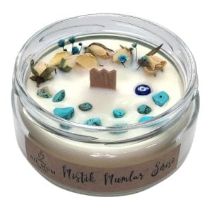 Firuze Doğal Taşlı Soya Mum  240 gr