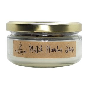 Ametist Doğal Taşlı Soya Mum  300 gr