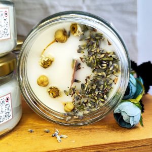 Aromaterapi Arınma Mum Lavanta, Üzerlik ve Papatyalı