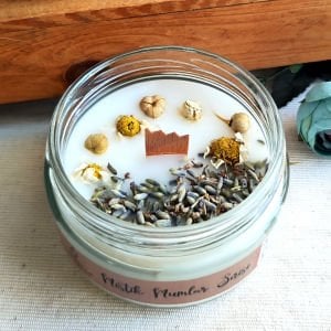 Aromaterapi Arınma Mum Lavanta, Üzerlik ve Papatyalı