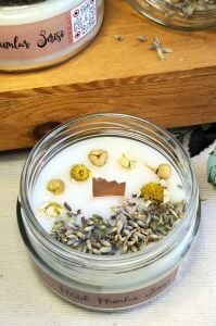 Aromaterapi Arınma Mum Lavanta, Üzerlik ve Papatyalı