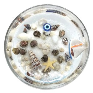 Deniz Konseptli Kadeh Jel Mum 300 gr