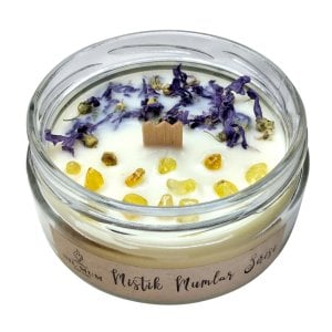 Sitrin ( Para Taşı ) Doğal Taşlı Para Ritüeli | Soya Mum 300 gr |