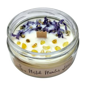 Sitrin ( Para Taşı ) Doğal Taşlı Para Ritüeli | Soya Mum 300 gr |