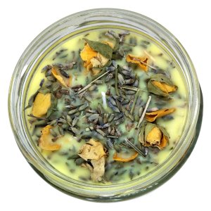 Sarı Sonbahar Lavanta & Vanilya Kokulu Mum 300 gr.