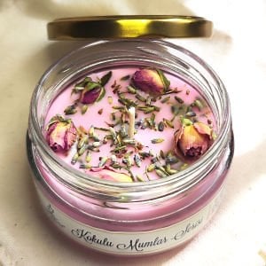 Pembe Düşler Gül Kokulu Mum 300 gr.