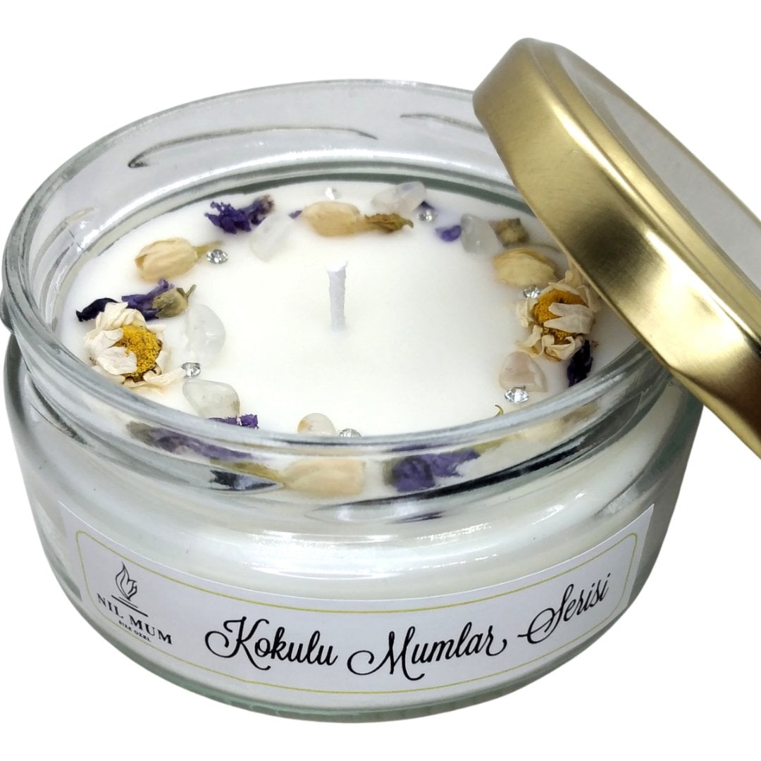 Doğal Taşlı Sandal Ağacı Meditasyon Mumu