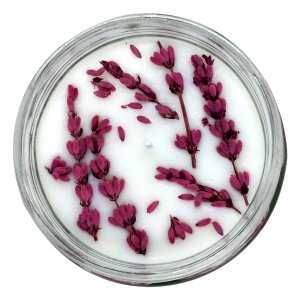 Pembe Lavanta Dekorlu Kokulu Mum 230 cc