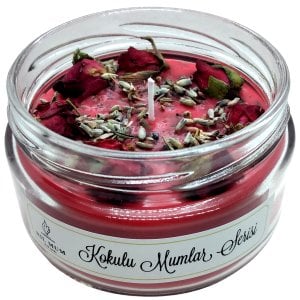 İstanbul Kırmızısı Gül Kokulu Soya Mum 300 gr.