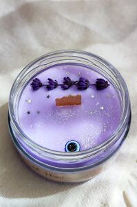 Nazar Tılsımı Lavanta Kokulu Soya Mumu 300 gr.