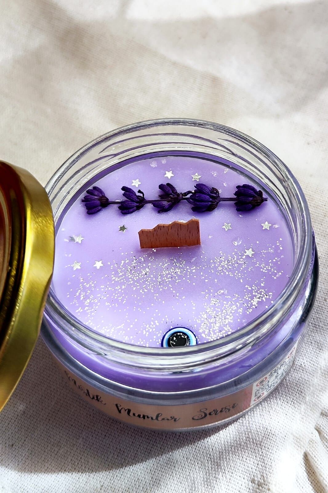 Nazar Tılsımı Lavanta Kokulu Soya Mumu 300 gr.