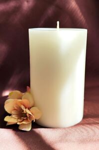 Büyük Beyaz Kütük Mum |süper Blok 550 Gr.|