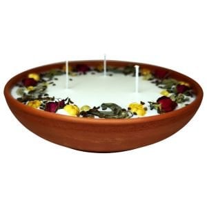 Nil Mum Sitrin  ( Para Taşı ) Taşlı Otantik Ritüel Soya Mumu 330gr