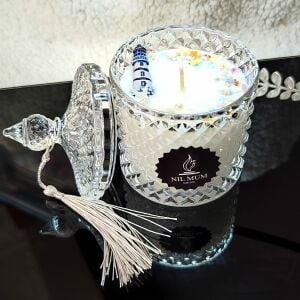 Su perisi odunsu kokulu soya mum kandili