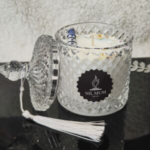 Su perisi odunsu kokulu soya mum kandili