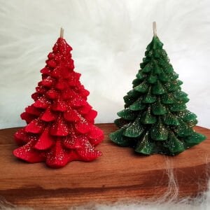 Nil Mum 2'li Yeni Yıl ( Noel ) Konseptli Çam Ağacı Mum