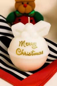 Yeni Yıl Noel Mumu Yılbaşı Yeşili Yılbaşı Topu Mum merry christmas