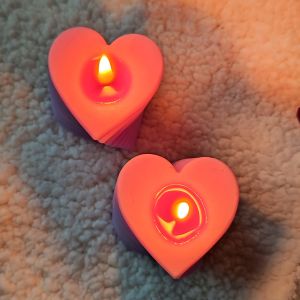 Nil Mum Sevgi Katmanları Kalp mum 2 li takım
