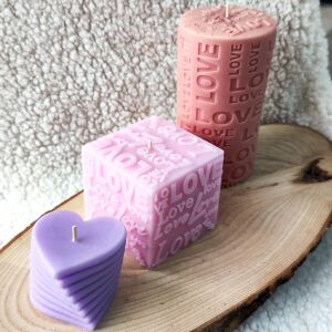 Nil Mum Aşk seti 3 lü mum takımı | Üç mum, bir aşk hikayesi |