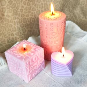 Nil Mum Aşk seti 3 lü mum takımı | Üç mum, bir aşk hikayesi |