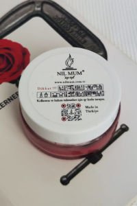 Gül Kokulu Soya Mum 100 gr. Kırmızı