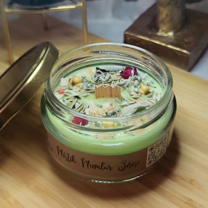 Dolunay Ritüeli Vanilya Kokulu Çağla yeşili Soya Mum 300 gr