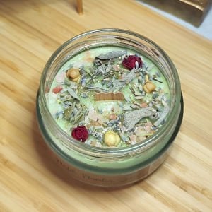 Dolunay Ritüeli Vanilya Kokulu Çağla yeşili Soya Mum 300 gr