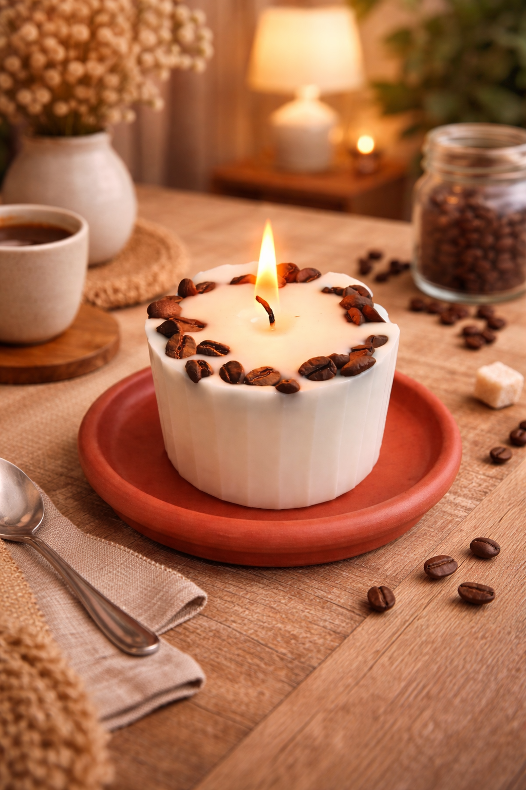 Vanilya Kokulu Kahve Rüyası 2 li Mum Seti