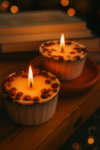 Vanilya Kokulu Kahve Rüyası 2 li Mum Seti