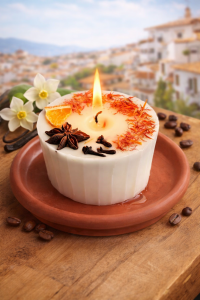 Vanilya Kokulu Şık 2 li Mum Seti